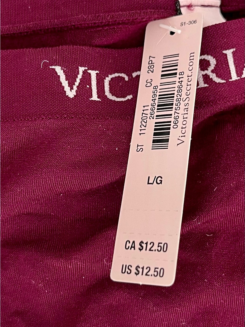 Victoria's Secret Seamless Thong - Deep Wine, Large - Picture 2 of 2
